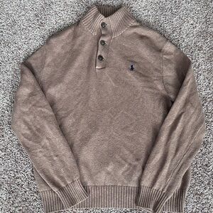 Vintage Y2K Polo Ralph Lauren Camel Brown Pullover Mock‎ Neck Sweater